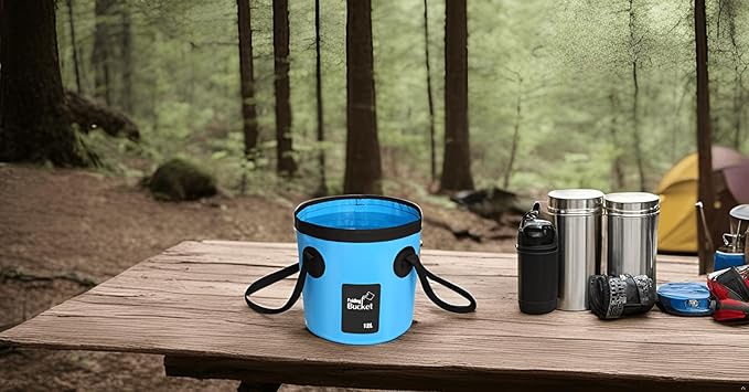 BANCHELLE Collapsible Bucket Water Container Portable Folding Camp Wash Basin for Outdoor Traveling Hiking Fishing Car Washing Gardening Camping 2 PCS