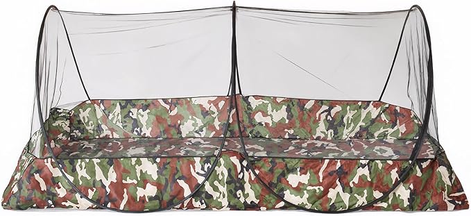 Pop Up Mosquito Tent 2-Person Large Portable Foldable Pop-up Screen Tent Mosquito Camping Net Tent for Double Persons Camping Hiking Outdoor Installation-Free (Camouflage)