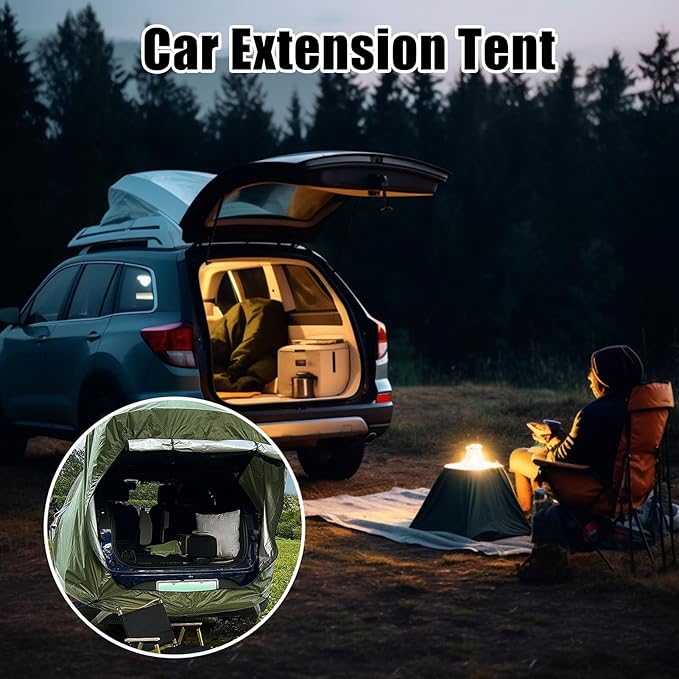 Truck Tailgate Tent - SUV Tailgate Trunk Tent for Outdoors | Waterproof Quick Setup Camping Equipment for Hunting Family Vacations Fishing Trips Adventures