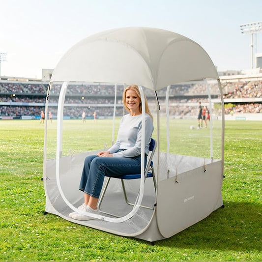 Sports Tent, Portable & Foldable Pop Up Tents Shelter with Carry Bag, Instant Weather Proof Clear View Bubble Tent for Fishing, Camping, Watching Sports Events