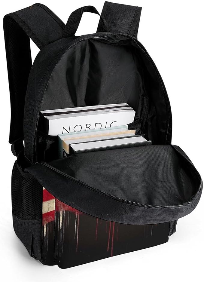 Rucksack Polyester Anti-Theft Multipurpose American Flag Art Carry On Bag Large Capacity Travel and Sport Backpack Rucksack With Smooth Zippers