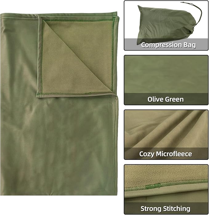 LOOGU Camo Blanket Waterproof Insulation Poncho Liner for Outdoor Camping, Hiking, Hunting, Survival, Backpacking, Picnicking