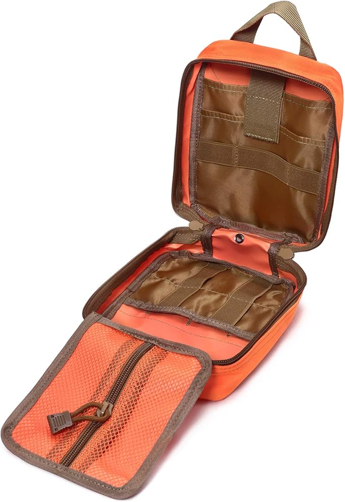 Molle Tactical Medical Pouch - Sturdy 600D Nylon Rip-Away EMT First Aid Bag (Bag Only)