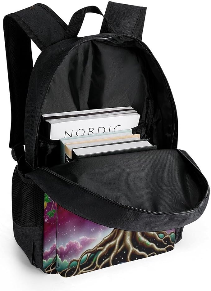 Daypack Lightweight Multipurpose Anti-Theft Mystery Tree Of Life Fantasy Magic Art Shoulder Bag Large Capacity Laptop Book Bag Rucksack With Adjustable Shoulder Straps