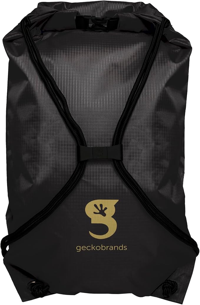 geckobrands Embark 10L Drawstring Backpack – Waterproof, Lightweight Dry Bag for Beach, Hiking, and Light Water Activities