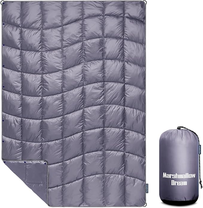 Camping Blanket, Packable Puffy Blankets Lightweight Windproof Waterproof for Outdoors,Hiking, Backpacking,Beach,Car,Picnic,Stadium