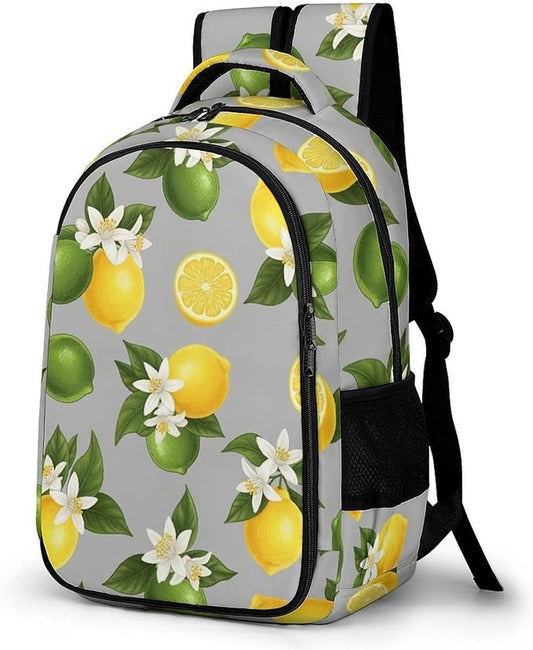Hiking Travel Backpack Lemon Tree for Men Women, Waterproof Anti Theft Laptop Rucksack with Multi Compartments for Outdoor Sports