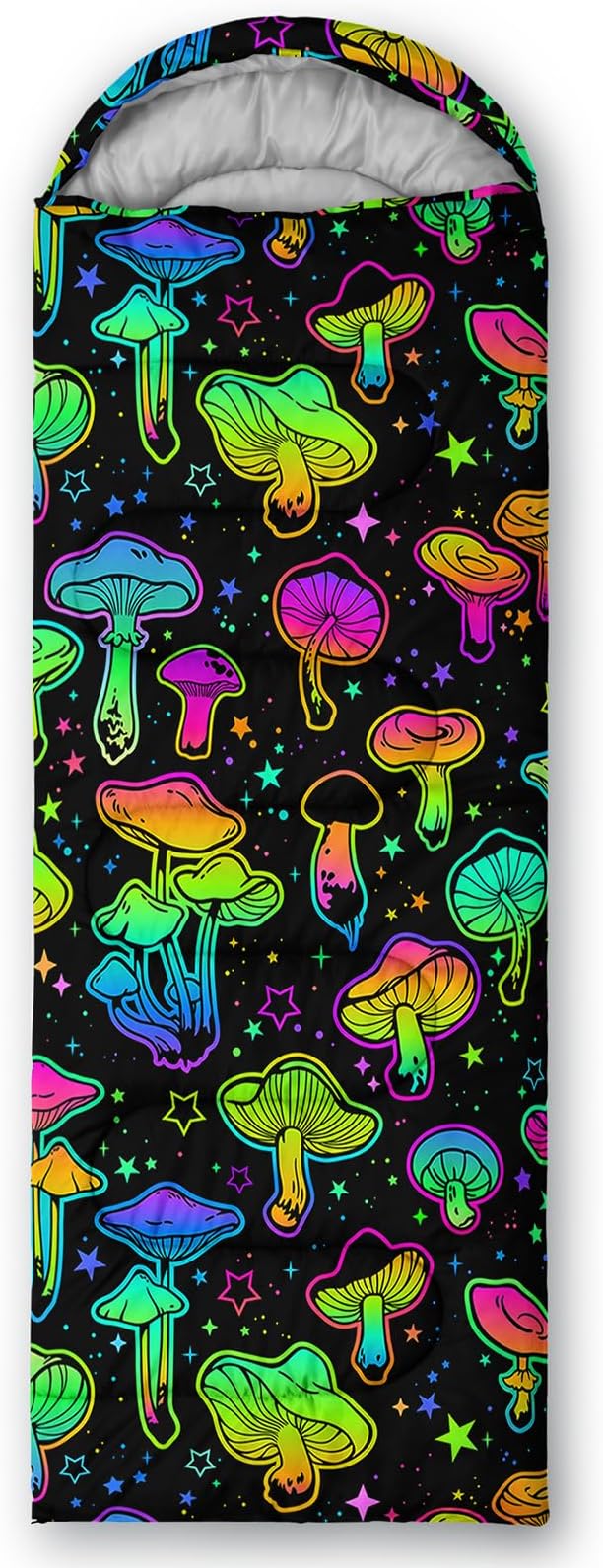 AILONEN Outer Space Astronaut Camping Sleeping Bags,Lightweight & Waterproof,3 Season Warm & Cool Weather,Cartoon Sleeping Bags for Kids,Boys Girls Travelling,Outdoors