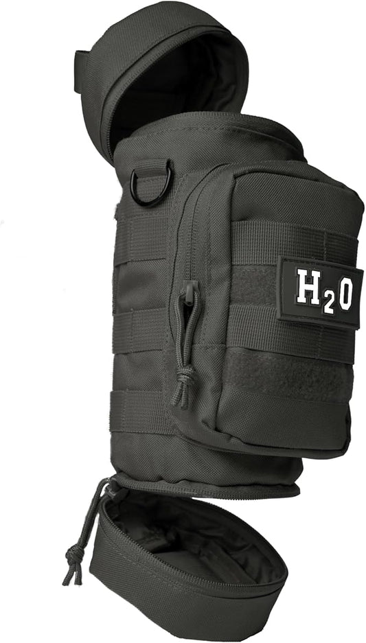 Orca Tactical Molle Water Bottle Pouch - Molle Water Bottle Holder Fits Most 32 and 40 oz Bottles - Water Bottle Pouch for Backpack - Thicker Insulated Water Bottle Holster Keeps Drinks Cooler Longer