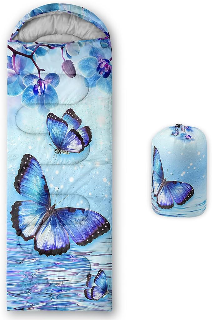 QOOMO Camping Sleeping Bags,3 Season Warm & Cool Weather,Lightweight,Waterproof Sleeping Bags for Adults & Kids,Traveling,and Outdoors,Camping Gear Equipment