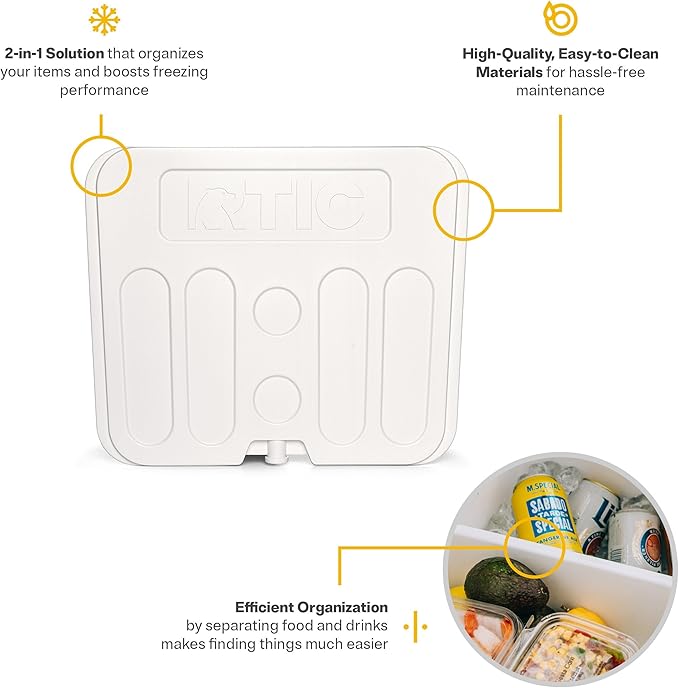 RTIC Ultra-Tough Cooler Freezable Divider Insert Accessories Perfect for Organization