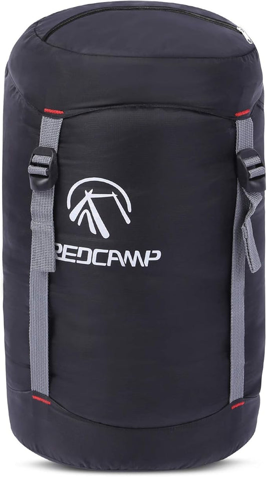 REDCAMP Nylon Compression Stuff Sack, 10L/17L/27L/40L Lightweight Sleeping Bag Compression Sack Great for Backpacking, Hiking and Camping,Blue/Yellow/Army Green/Black