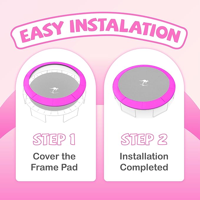 Kangaroo Hoppers Universal 12/14/15FT Trampoline Replacement Safety Pad, Waterproof Surround Spring Foam Cover for Round Frame