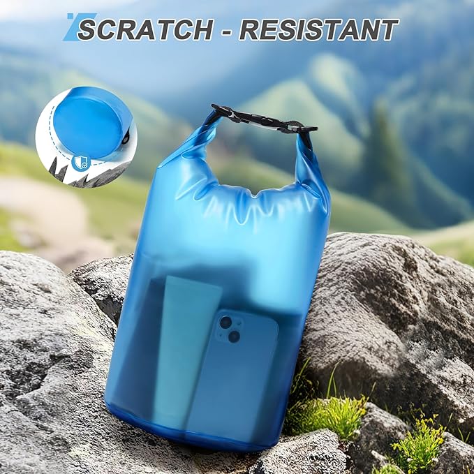 Dry Bags for Kayaking Waterproof, 5L/10L Dry Storage Bag, Roll Top Wet Bag for Swimming, Boating, Fishing,Camping & Beach