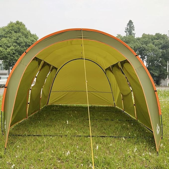 Car Tent Tour Portable Waterproof Car Rear Tent Outside Camping Shelter Outdoor Car Tent Trailer Tent Roof Top for Beach Green