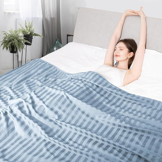 Elegear Revolutionary Cooling Throw Blanket, Absorbs Heat to Keep Body Cool for Night Sweats, Double Sided Arc-Chill3.0 Cooling Fiber Q-Max>0.5, Lightweight Summer Cold Blankets for Sleeping 51“ x 67”