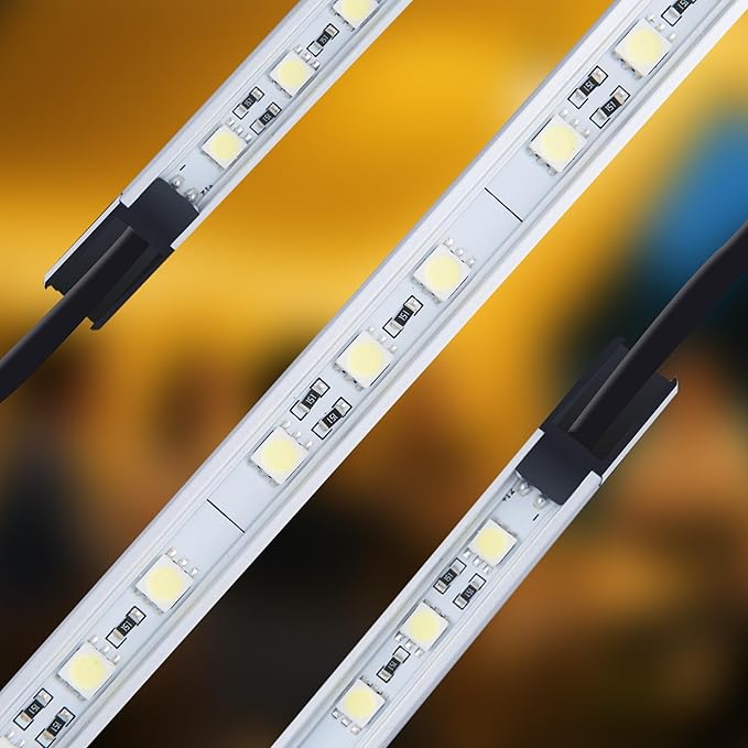 12V LED Interior Light Bar Kit, 4 Bars White Adjustable Brightness RV Camping Lights - Waterproof IP67, Magnetic & Velcro Mount, Portable Lighting for Tent, Car, Trailer, Boat, Truck, Off-Road, Cabin