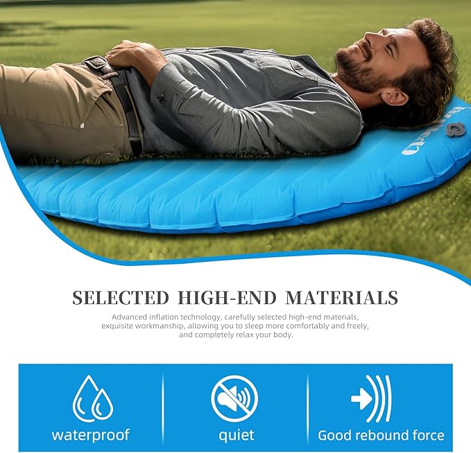 Ultralight Sleeping Pad for Camping, 74.8"x23.2" Camping Mat with Pump Sack Inflatable Sleeping Pads Compact for Camping Backpacking Hiking Traveling Tent
