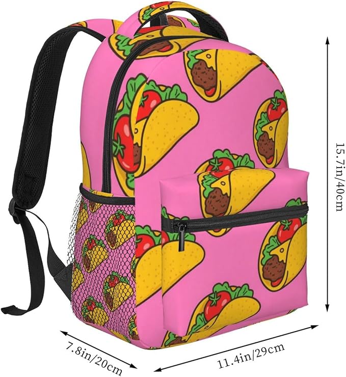 Rucksacks Lightweight Multipurpose Anti-Theft Mexican Taco Shoulder Bag Large Capacity Business Computer Bag With Smooth Zippers