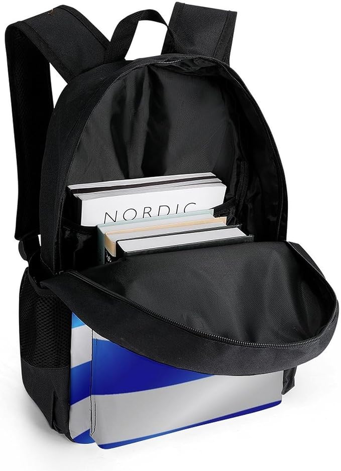 Rucksacks Multipurpose Anti-Theft Big Capacity Bookbag, Flag Of Greece Travel Hiking Camping Rucksack With Padded Straps