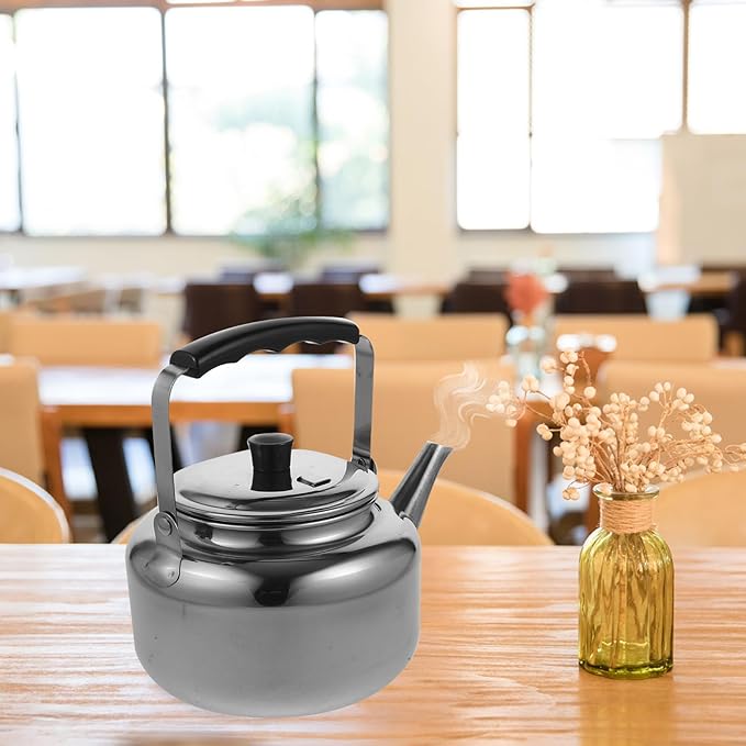 Stainless Steel Water Kettle 63OZ Outdoor Teapot with Anti-Scald Handle Portable Tea Kettle for Home and Camping Silver