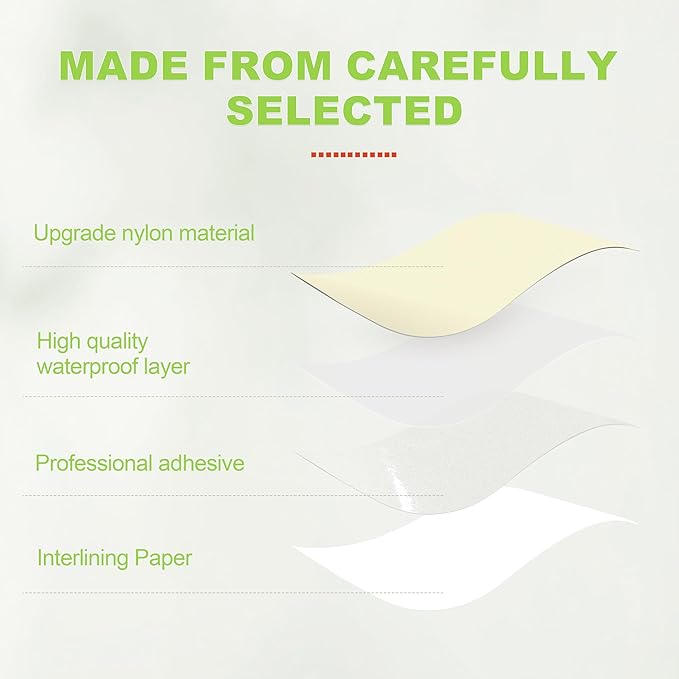 7x9in Nylon Repair Patch，Tent Repair Kit，Self Adhesive Waterproof Fabric Repair Tape for Tent, Umbrella, Sleeping Bag, Down Jackets,Knapsack.（Beige,6ps）