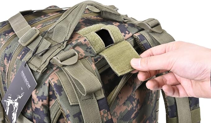 REEBOW GEAR Military Tactical Backpack for Men Large 34L Army 3 Day Assault Pack Molle Bag Backpacks (34L, Woodland Camouflage)