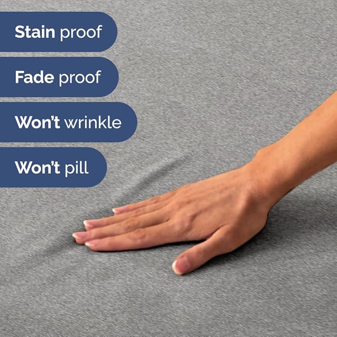 Short Queen Size 4 Piece Sheet Set - RV Short Queen, Soft, Breathable and Cooling Bed Sheets Set with Deep Pockets - Hotel Luxury Bedding for Women, Men, Kids, Teens, Boys and Girls - Heathered Grey