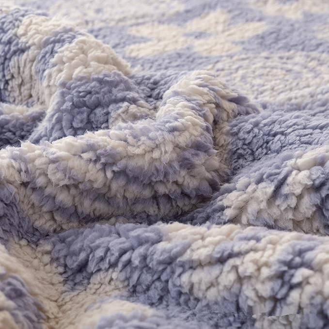 UKELER Boho Sherpa Fleece Blanket 80'' × 90'', Ultra Soft Aztec Queen Blanket for All Season, Cozy, Plush, Bohemian Throw Blanket for Bed/Couch/Sofa/Office/Camping