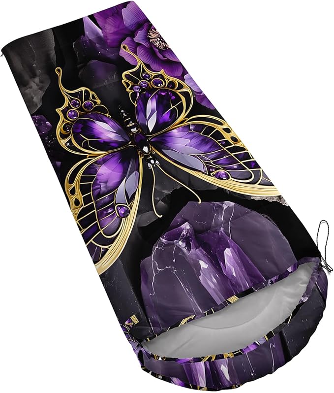 AILONEN Kawaii Puppy Sleeping Bag for Kids Boys Girls,Warm and Cool Weather,Lightweight,Waterproof Backpacking,Cartoon Cute Dog & Duck Animal Themed Blue Sleeping Bag for Camping