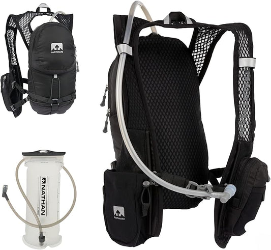 Nathan Hydration Vest with 2 Liter Bladder Included, Running Vest for Men and Women, Running Backpack w/ Smartphone Pocket, One Size Fits Most