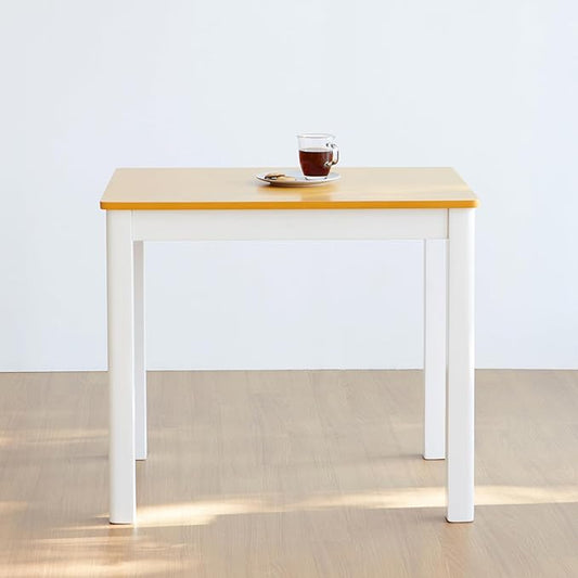 Livinia Cabin 33.5" Wooden Dining Table/Small Rectangular Modern Farmhouse Solid Wood Kitchen Table Desk (White Oak)