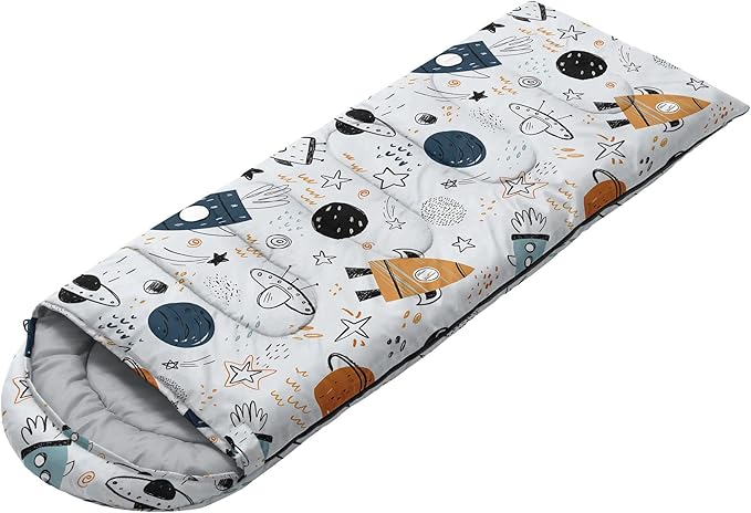 Kids Sleeping Bag for Boys and Girls,Monster Alien Print-Lightweight Warm Portable Outdoor Indoor-Waterproof Cold Weather Resistant Sleeping Bag for Camping Hiking