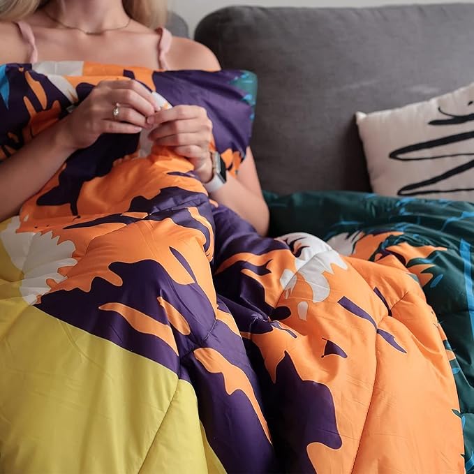 Camping Blanket, Puffy Waterproof Travel Blanket, Warm Cozy Picnic Blanket, for Outdoors, Travel, and Mountain.(Mountain, 78" x 56")