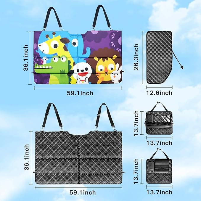 Non Inflatable Truck Bed Air Mattress for Large Truck, Car Travel Camping Back Seat Extender for F150/RAM 1500/Silverado/Ranger/GMC/Tundra/Tacoma