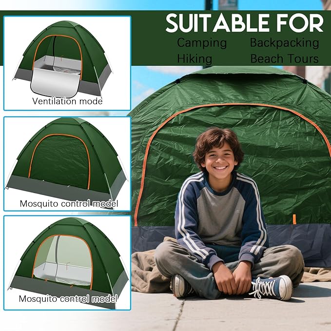 15/10/5 Pack Camping Tents for Homeless Bulk 2 Person Pop up Homeless Backpacking Supplies Adult Waterproof Instant Easy Setup Tent for Hiking Outdoor Travel Camping Donation