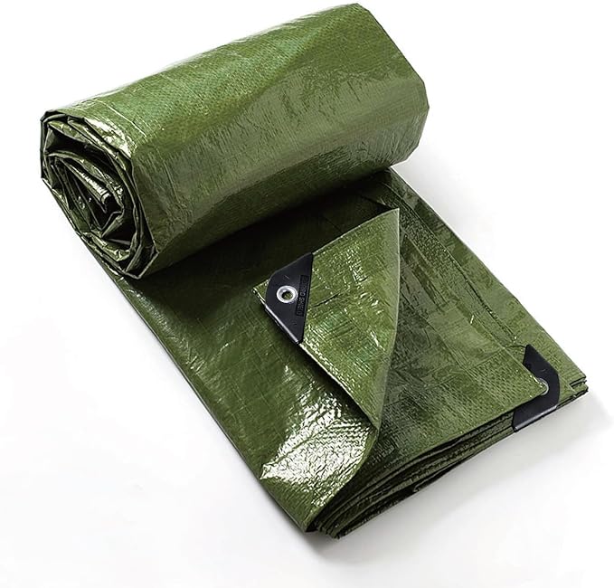GUARD SHIELD Tarp Green 12x16 Feet Multi Purpose Waterproof Poly Tarp Cover 5mil
