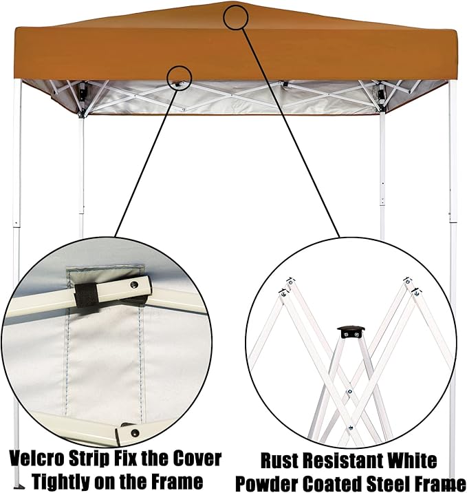 Sunnyglade 6x4 Ft Pop-Up Canopy Tent Outdoor Portable Instant Shelter Folding Canopy with Carry Bag
