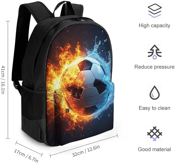 Rucksacks Lightweight Multipurpose Anti-Theft American Football Water Fire Soccer Shoulder Bag Big Capacity Traveling Camping Backpack With Side Pockets