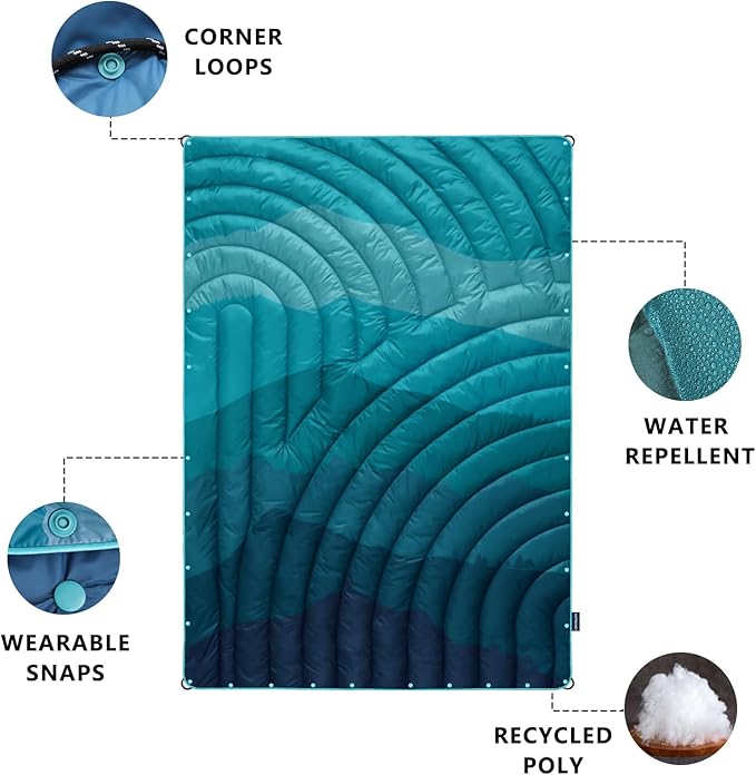 Camping Blanket,Lightweight Puffy Printed Camping Blanket Packable Outdoor Blanket for Camping,Traveling, Stadium, Hiking, Picnics