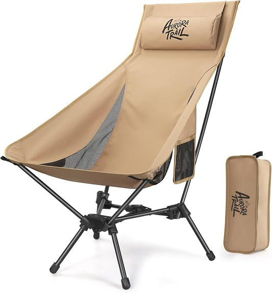 Compact Folding Camping Chair,Backpacking Chair,Supports 374lbs,Portable Travel & Hiking Chair,Lightweight Design,Perfect for Hiking Gear, Picnics and Traveling