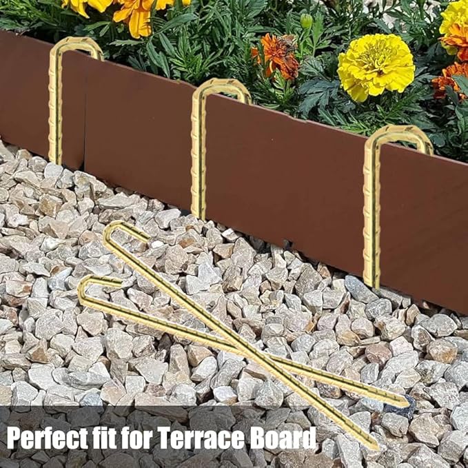Landscape Stakes 20 Pack, 10 Inch Garden Landscape Anchoring Stakes for Terrace Board, Landscape Edging Coil, Grass Barrier, Bender Board, Weed Barrier Landscape， Garden Inflatable Decor Fixing