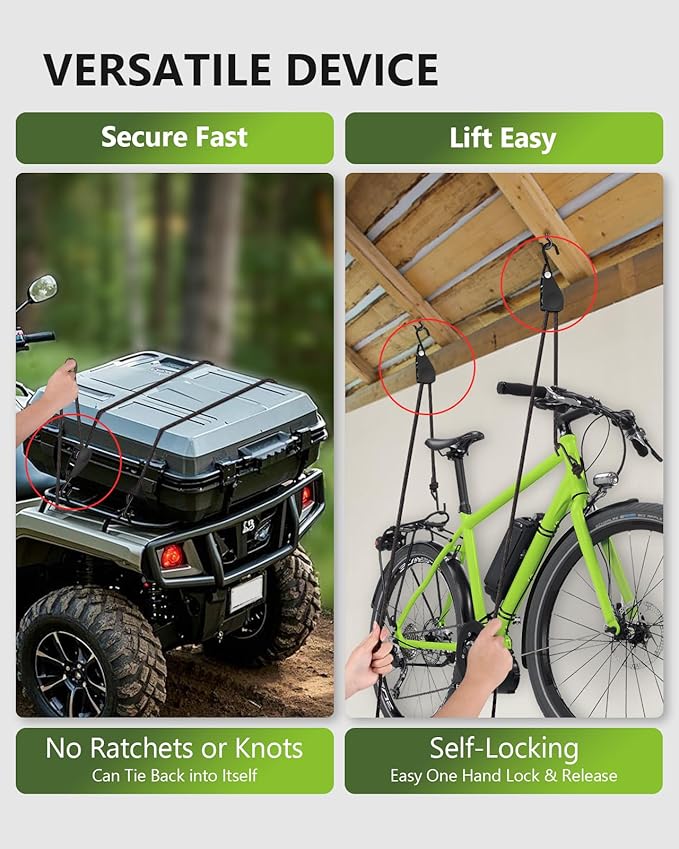 Kayak Straps Tie Downs 4 Pack, Roof Rack Straps Adjustable Ratchet Tie Down Straps with Lock S Hooks, 1/4 Inch 12 Feet Ratchet Straps Heavy Duty for Small Cargo, Kayak, Packing, Camping Gear