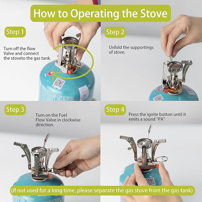 Camping Cookware Mess Kit, 13 pcs Backpacking Cookware Set, Lightweight Camping Pots and Stove Set for 1-2 Person, Outdoor Cooking Gear Ideal for Camping, Hiking, Backpacking and Picnic