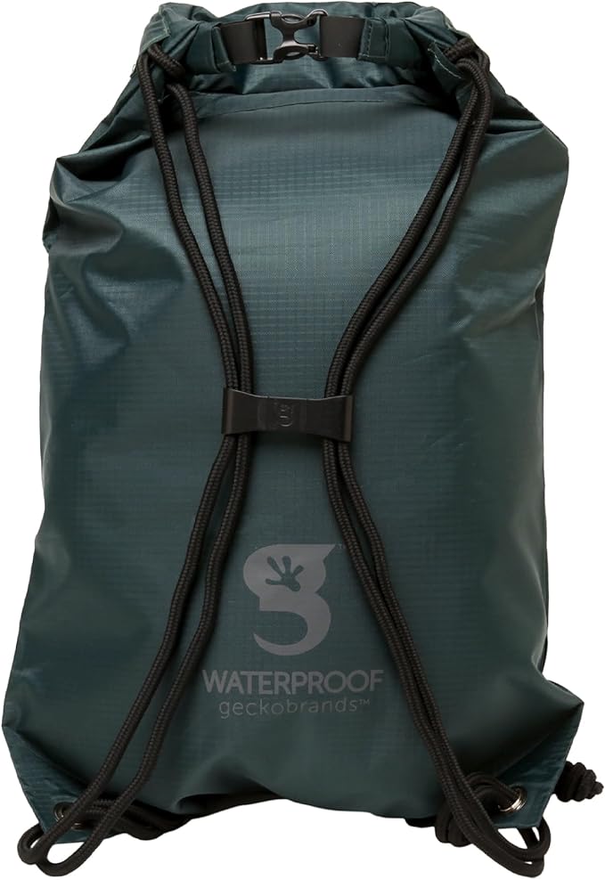 geckobrands Embark 10L Drawstring Backpack – Waterproof, Lightweight Dry Bag for Beach, Hiking, and Light Water Activities