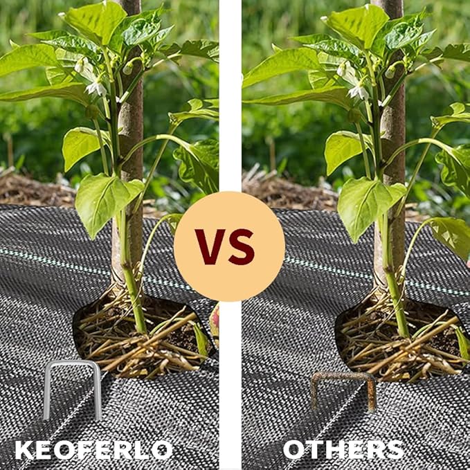 8 Gauge Ground Staples 6 Inch Landscape Staples 30Pack Metal Lawn Ground Barrier Cover Wire Heavy Duty U Stakes Pins