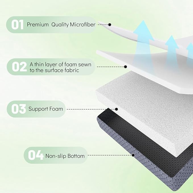 Japanese Floor Mattress Twin, Anti-Slip Japanese Futon Roll Up Tatami Mat for Guests, Green