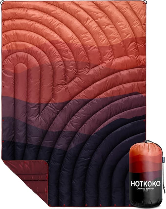 Camping Blanket,Lightweight Puffy Printed Camping Blanket Packable Outdoor Blanket for Camping,Traveling, Stadium, Hiking, Picnics