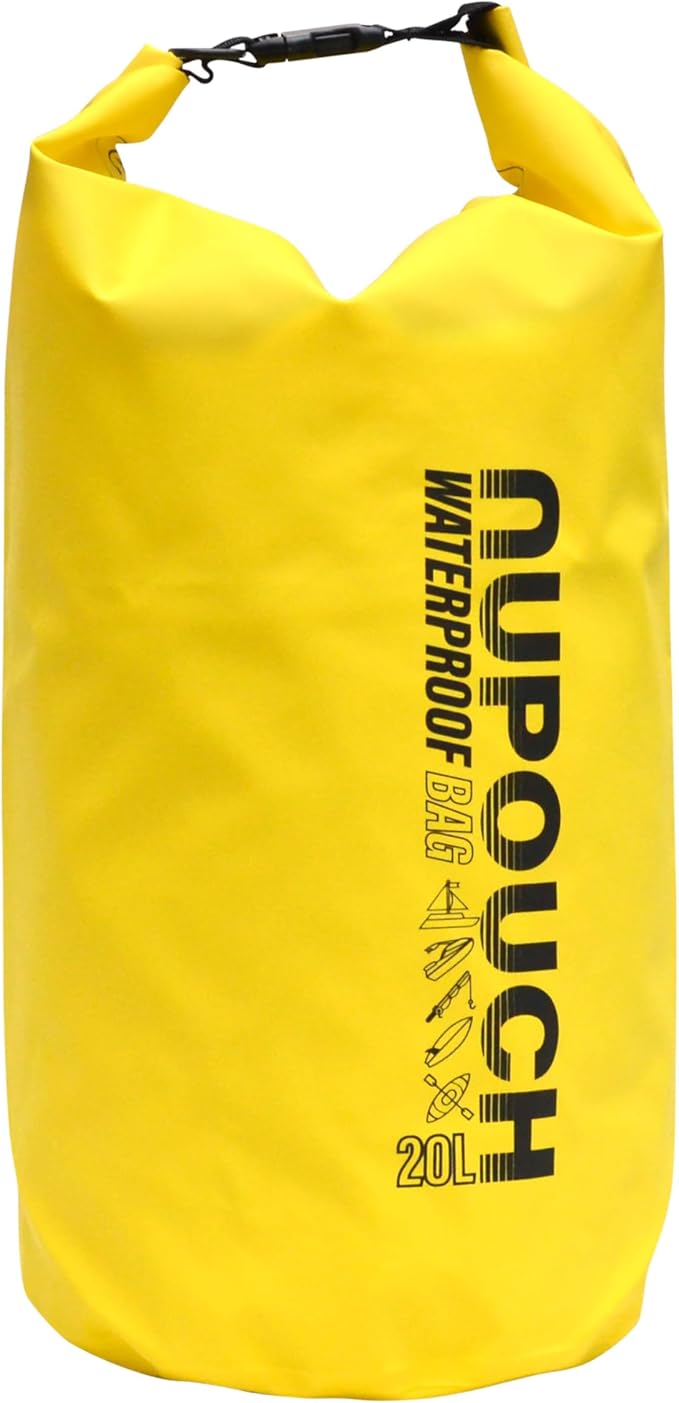 Nupouch Waterproof Dry Bag: 2L/5L/10L/20L Roll Top Lightweight Dry Storage Bag, Backpack for Travel, Swimming, Boating, Kayaking, Camping, or Beach