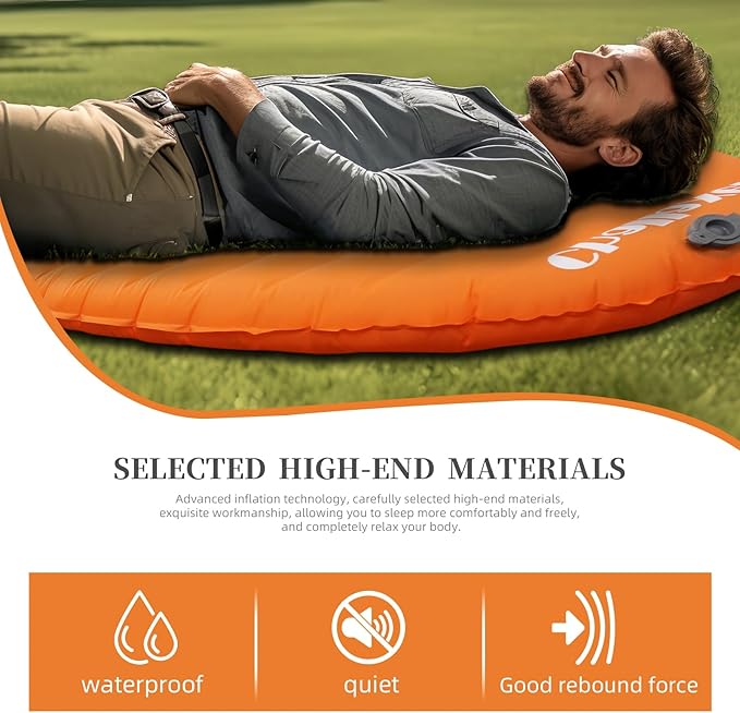 Ultralight Sleeping Pad for Camping, 74.8"x23.2" Camping Mat with Pump Sack Inflatable Sleeping Pads Compact for Camping Backpacking Hiking Traveling Tent